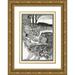 Percy J. Billinghurst 14x18 Gold Ornate Wood Frame and Double Matted Museum Art Print Titled - A Hundred Anecdotes of Animals Pl 053 (1901)