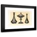 John Charles Robinson 24x18 Black Modern Framed Museum Art Print Titled - Recent Indian Vases in Oxydised Pewter Encrusted or Damascened with Silver. Tazza in Wrought Iron Inlaid with Silv