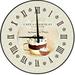 Large Wood Wall Clock 24 Inch Round CafÃ© and Cupcakes Roman Numerals Round Small Battery Operated Wall Art