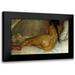 Van Gogh Vincent 18x12 Black Modern Framed Museum Art Print Titled - Back Nude Woman Reclining