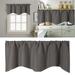 woxinda door curtain kitchen shading window curtain solid color pocket fan shaped curtain short curtain 52 x 18 inches