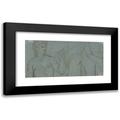 Domenico Veneziano 24x14 Black Modern Framed Museum Art Print Titled - Temptation of Adam and Eve (1438-61)