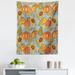 Harvest Tapestry Agriculture Theme Vegetable Pattern Corns Pumpkins and Sunflowers Fabric Wall Hanging Decor for Bedroom Living Room Dorm 5 Sizes Orange Yellow Pale Blue by Ambesonne