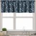 Ambesonne Botanical Valance Pack of 2 Watercolor Leafy Motif 54 X18 Night Blue Sky Blue
