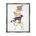 Stupell Industries Mixed Stacked Dog Breeds Standing Balancing Illustration Graphic Art Luster Gray Floating Framed Canvas Print Wall Art Design by Dishique