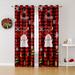 CUH Xmas Blackout Window Treatments Grommet Room Darkening Curtain Thermal Insulated Window Drapes Buffalo Check Plaid Window Curtain Red Black W:52 x L:63