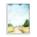 Stupell Industries Rural Country Path Abstract Trees Puffy Clouds Painting White Framed Art Print Wall Art Design by Amy Hall