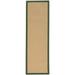 Riverbay Furniture 2 6 x 12 Transitional Wool Runner Rug in Sisal and Green