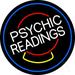 White Psychic Readings Crystal LED Neon Sign 18 X 18 - inches Black Square Cut Acrylic Backing with Dimmer - Bright and Premium built indoor LED Neon Sign for Storefront.