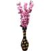 India Meets India Handmade Wooden Flower Vase w/ 7 Pink Flower Stick [12 Vase] Decorative Flower Vase for Home DÃ©cor/Living Room/Office/Table Top/Dining Area/Lounge and Windowsill DÃ©cor