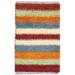 1X2 Rug Wool Multi Color Southwestern Hand Knotted Gabbeh Striped Small Carpet