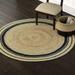 Handwoven Jute Area Rug Natural Beige Color Hand Braided Round Rugs for Bedroom Kitchen Living Room Farmhouse Rugs for Living-4x4 Square Feet (48x48 Inch)