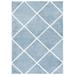 SAFAVIEH Tahoe Elwyn Trellis Shag Area Rug 6 7 x 6 7 Square Blue/White