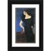 Gustav Klimt 12x18 Black Ornate Wood Framed Double Matted Museum Art Print Titled - Portrait of Rose Von Rosthorn-Friedmann (1900-1901)