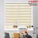 Keego 50% Blackout Cordless Zebra Window Shades Blinds with Modern Design Roller Shade Privacy Curtains Customizable Color and Size for Home Office Khaki Linen 23 w x 44 h