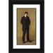 Thomas Eakins 11x18 Black Ornate Wood Framed Double Matted Museum Art Print Titled - The Thinker; Portrait of Louis N. Kenton (1900)