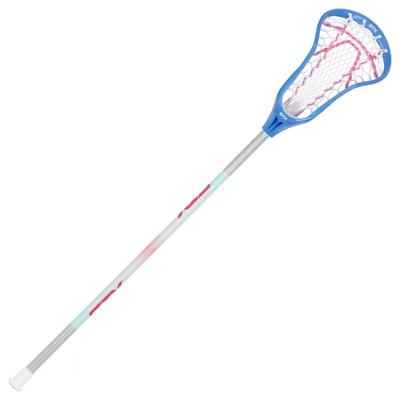 STX Crux 100 Mesh Women's Complete Lacrosse Stick with 6000 Handle Blue/Pink
