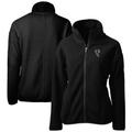 Women's Cutter & Buck Black Atlanta Falcons Throwback Logo Cascade Eco Sherpa Fleece Full-Zip Jacket
