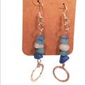 Anthropologie Jewelry | New, Anthropologie, Blue And Silver, Linear Dangle Earrings | Color: Blue/Silver | Size: Os
