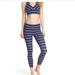 Free People Pants & Jumpsuits | Free People Striped Legging And Bra Workout Set | Color: Black/Blue | Size: L