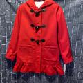 Jessica Simpson Jackets & Coats | Jessica Simpson Big Girls' Hooded Ruffled Toggle Coat, Lipstick Size Large Nwts | Color: Red | Size: Lg
