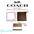 Coach Accessories | Coach Vintage Mini Skinny Id Card Case Coin Wallet W/ Attached Key Ring & Duster | Color: Tan/White | Size: Os