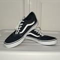 Vans Shoes | Classic Van's Tennis Skate Shoes - Size 6 Youth - Black And White | Color: Black/White | Size: 6 Unisex