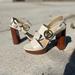 Michael Kors Shoes | Michael Kors Mk Platform Heels Size 8 | Color: Gold/White | Size: 8