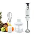 Daifort 3 in 1 Hand Blender with Electric Whisk and Vegetable Chopper Attachments - Snow White