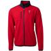 Men's Cutter & Buck Red Texas Rangers Big Tall Cascade Eco Sherpa Fleece Full-Zip Jacket