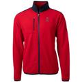 Men's Cutter & Buck Red Los Angeles Angels Big Tall Cascade Eco Sherpa Fleece Full-Zip Jacket