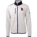 Men's Cutter & Buck White St. Louis Cardinals Big Tall Cascade Eco Sherpa Fleece Full-Zip Jacket