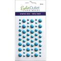 Eyelet Outlet Adhesive-Back Enamel Dots 54/Pkg-Matte Blue