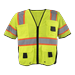 Ironwear 1296 Class 3 Polyester Mesh Safety Vest w/ Zipper & Radio Clips