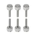 Uxcell 10pcs Round Flat Head Knurled Thumb M2.5x10mm Hand Clamping Threaded Screws Knob Bolts for Vernier Calipers