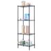 Winado 4-Layer 18 D x 12 W x 50 H Wire Shelving Rack Adjustable Rolling Steel Layer Rack Organizer Kitchen