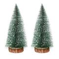 Mini Christmas Trees Trees with Wood Base Xmas Tabletop Trees for Home Kitchen Christmas DÃ©cor