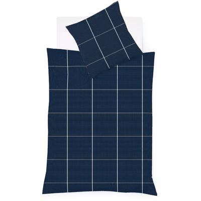 Bettwäsche FLEURESSE "Lech 4311", blau (indigo), B/L: 135cm x 200cm, , Flanell, B/L: 80cm x 80cm, Flanell, Obermaterial: 100% Baumwolle, Bettwäsche, Edelflanell, Baumwolle, in Gr. 135x200, 155x220, 200x200cm Image