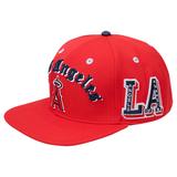 Men's Pro Standard Red Los Angeles Angels 2002 World Series Old English Snapback Hat
