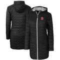 Women's Cutter & Buck Black Tampa Bay Buccaneers Throwback Logo Rainier Primaloft Eco Full-Zip Hoodie Long Coat