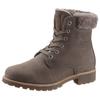 Winterboots PANAMA JACK, Damen, Gr. 38, grau (grau, used), Nubukleder, Lammfell, klassisch, Schuhe, mit weich gepolstertem Schaftrand