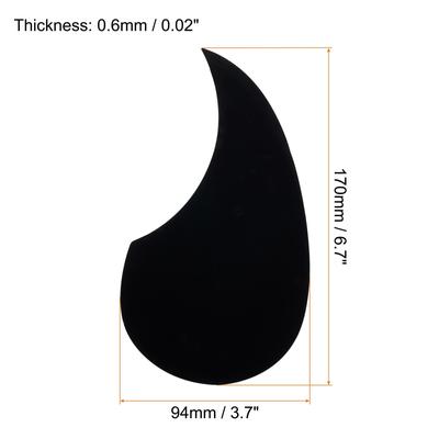 Guitar Pickguard Self Adhesive Water Drop Shape 5 Pack