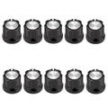Pack of 10 Aluminum Sheet Volume Control Knob Buttons for Electric Guitar/Bass Accessory
