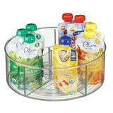 iDesign Linus Spice Carousel Large Herb Rack for Storing Spice Jars Made of Plastic Clear 11.5 - 5 Compartments