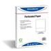 PrintWorks Professional Perforated Paper for Statements Invoices Gift Certificates Coupons and More 8.5 x 11 24 lb 1 Horizontal Perf 3 From Bottom 500 Sheets White (04168)