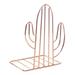 Manfiter Metal Bookends Iron Wire Metal Bookends Cactus Design Book Holder Stand Rack Supports For Home Office Library School Study Room Desktop Organizer Decor