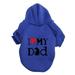 Winter Warm Hoodies Pet Pullover Cute Puppy Sweatshirt Dog Christmas Small Cat Dog Outfit Pet Apparel Clothes Z3-Blue 9XL