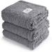 1 Pack 3 Calming Blankets Fluffy Premium Fleece Pet Blanket Soft Sherpa Throw for Dog Puppy Cat Grey