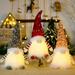 Plush Gnomes Light up Table Decorations/Housewarming Gifts Christmas/Wedding Decorations/Santa Doll Gifts Ornaments Holiday Table Fireplace Decorations LED Light