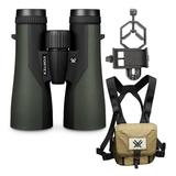 Vortex 12x50 Crossfire HD Binoculars w/Glasspak Haness & Smartphone Adapter Kit